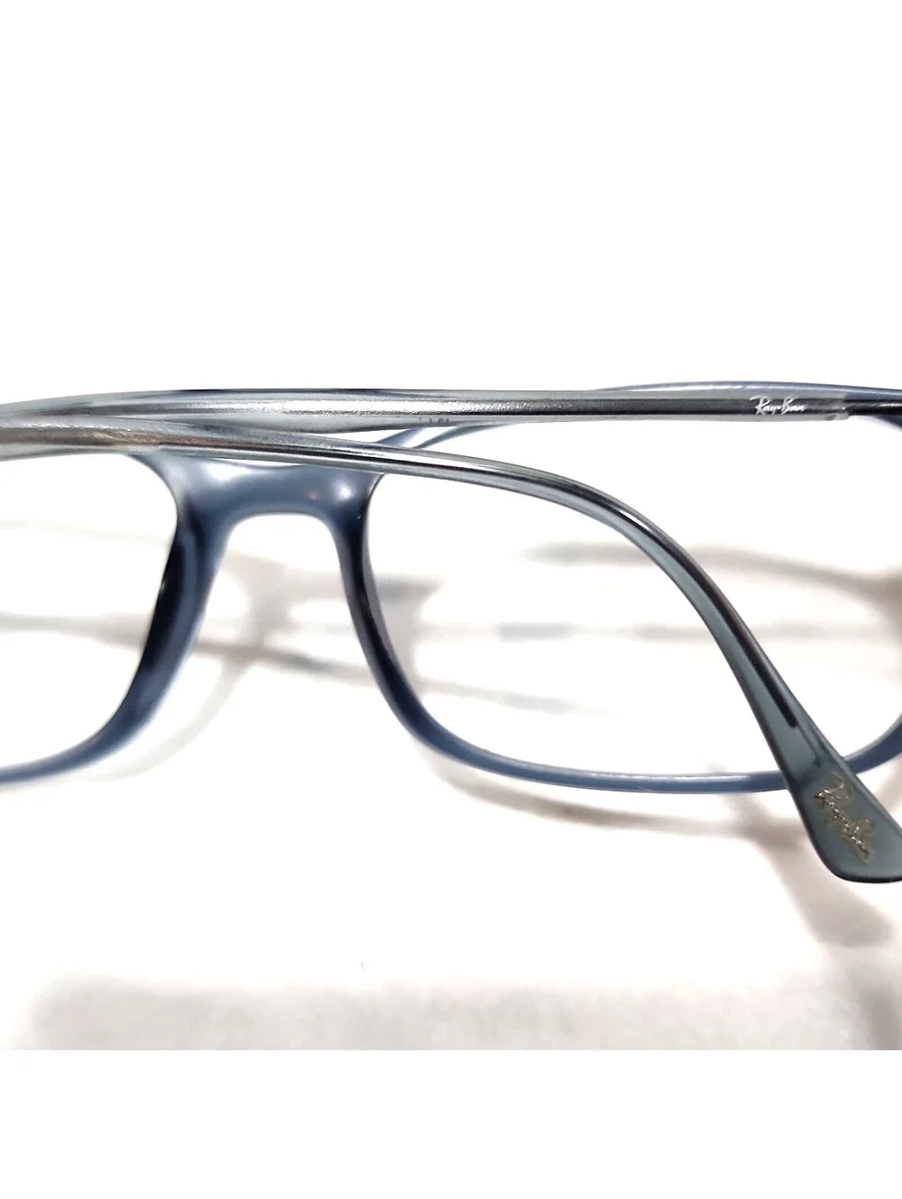 Ray Ban RB7031 5400 Blue Rectangle Eyeglasses 55-17 145